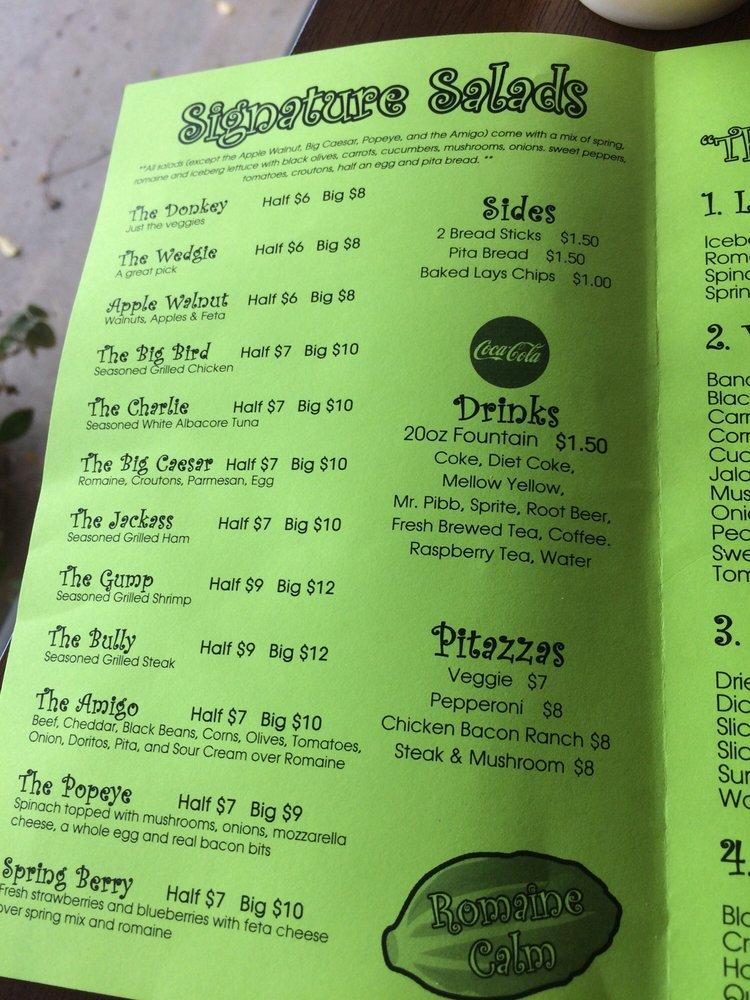 Menu At Big Ass Salads Restaurant Massillon