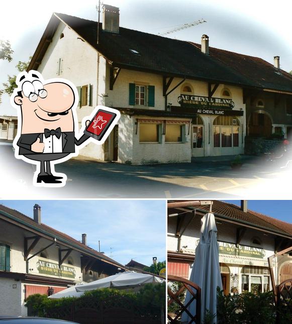 Gli esterni di Restaurant Au Cheval Blanc à Puplinge