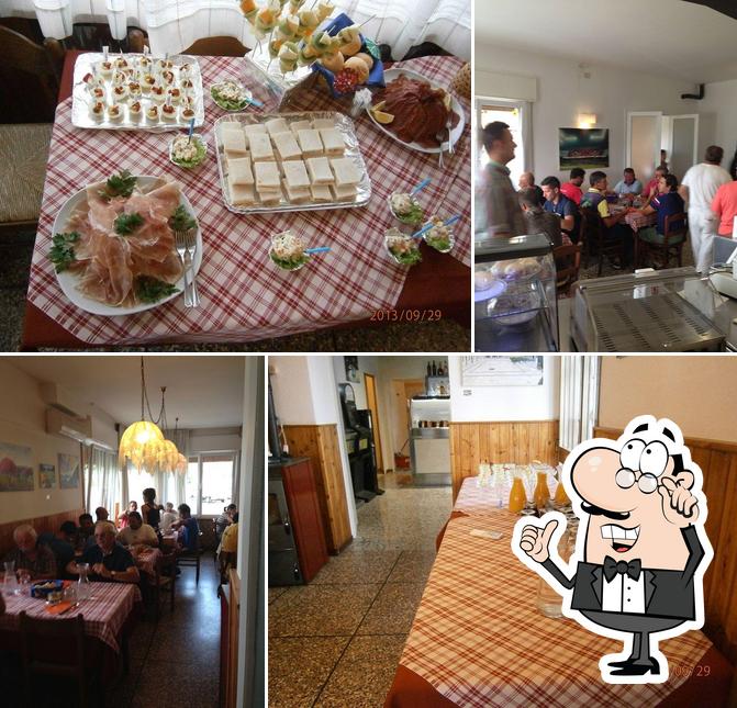 Gli interni di Trattoria Cima