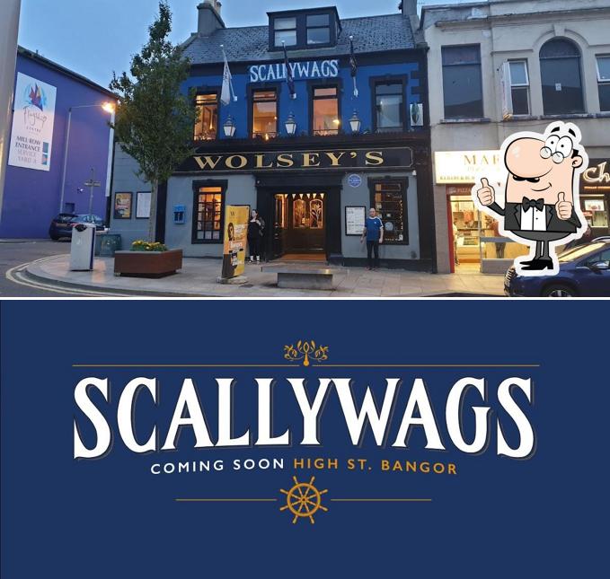 Look at the photo of Scallywags Restaurant