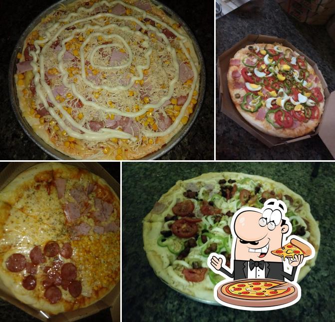 Escolha pizza no Pizzaria Constantino