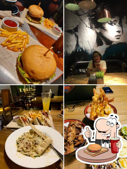 Try out a burger at Studio Cafe