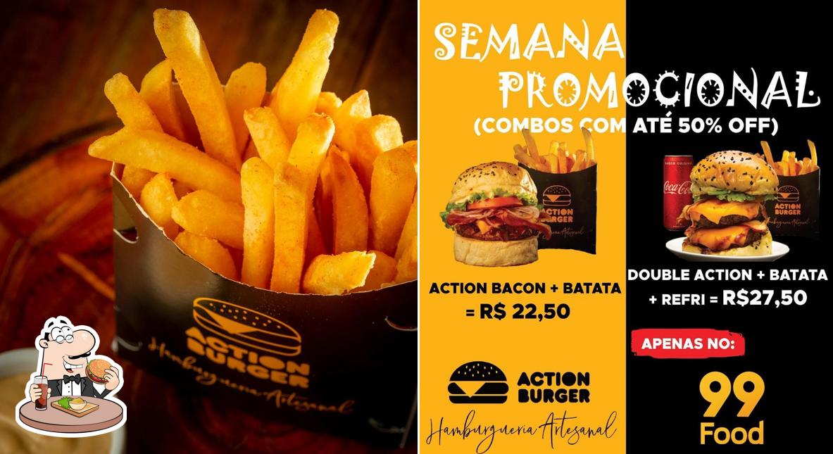 Hambúrguer em Action Burger