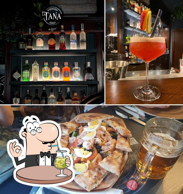 Questa è la immagine che raffigura la bevanda e cibo di La Tana - Hamburgheria & Birreria Cameri