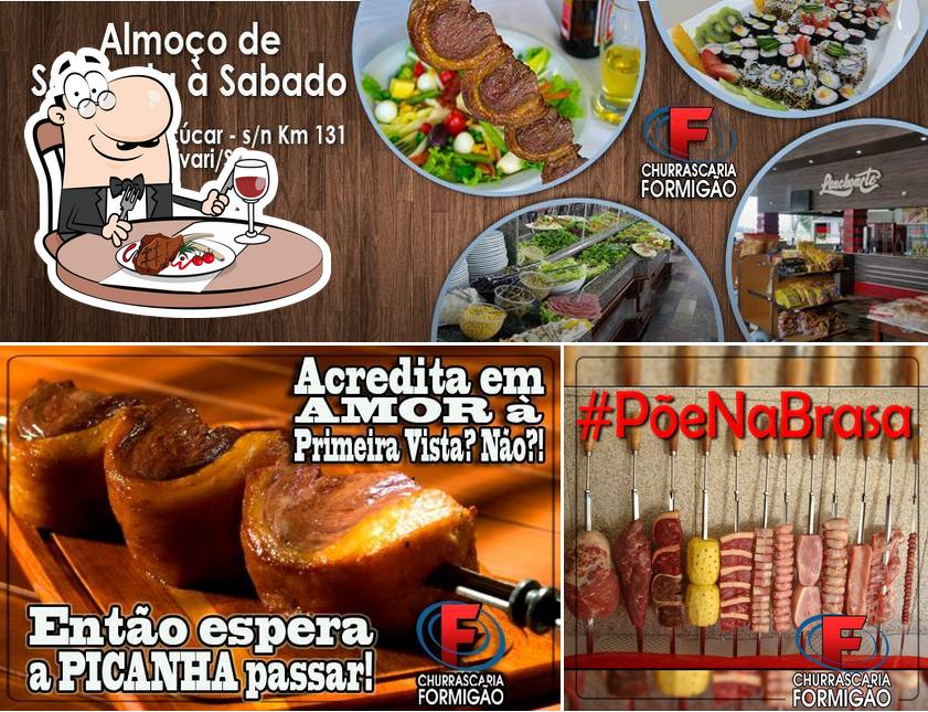 Experimente refeições de carne no Churrascaria Formigão