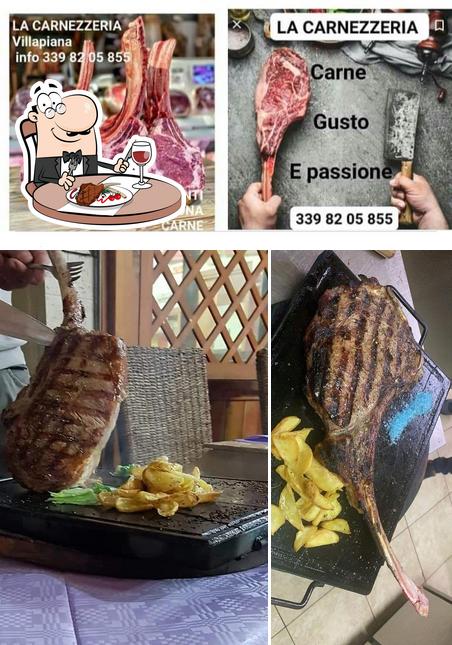 Scegli i un pasto a base di carne a la carnezzeria