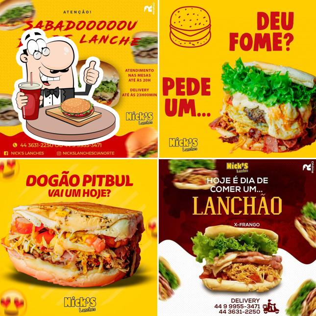 Os hambúrgueres do Nick's Lanches irão satisfazer diferentes gostos