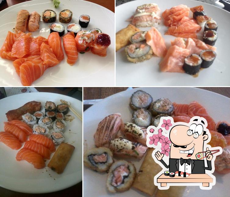 Escolha diferentes opções de sushi