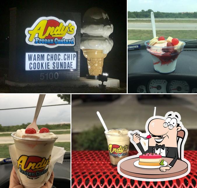 Andy's Frozen Custard serves a selection of desserts