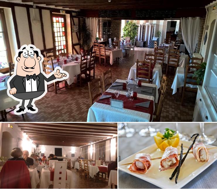 Take a look at the picture showing interior and meat at La Mare aux Clercs