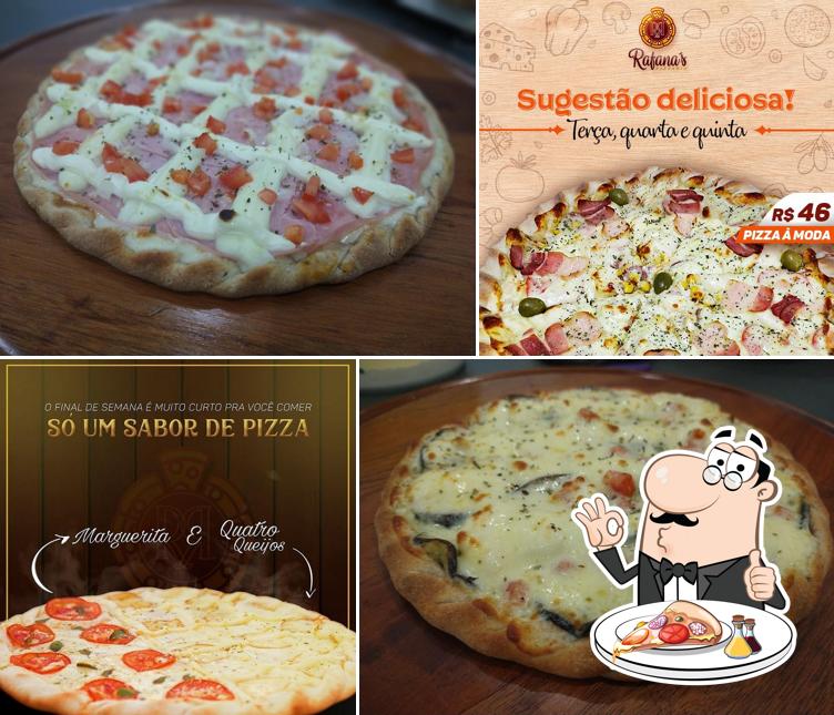 Experimente pizza no Pizzaria Rafanas