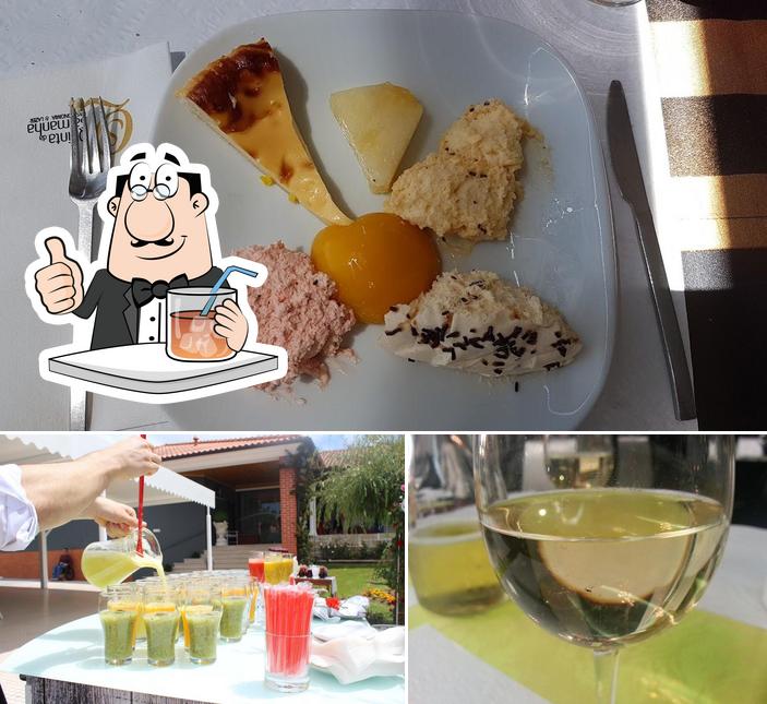 A Restaurante Quinta da Salmanha se destaca pelo bebida e comida