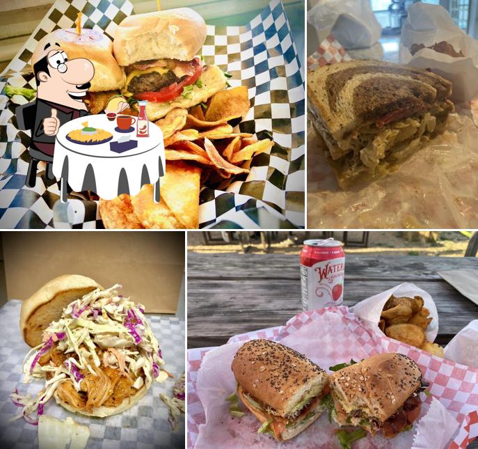 Treat yourself to a burger at Parasol food truck