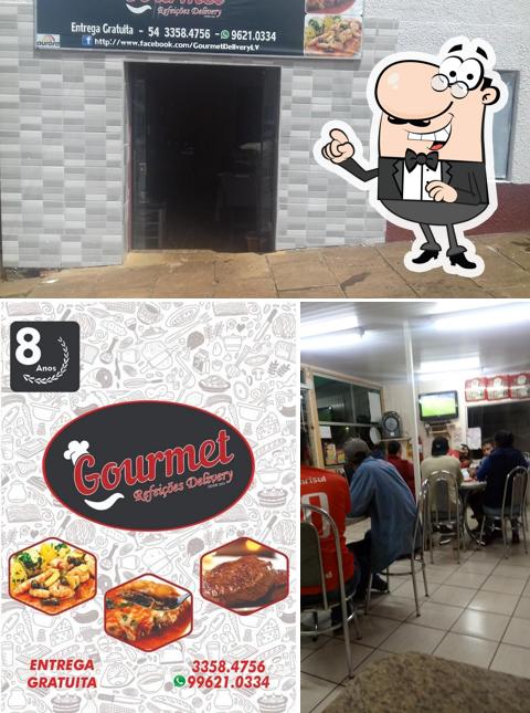 O interior do Gourmet Delivery