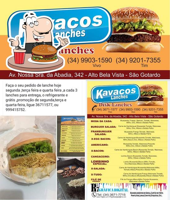 Peça um hambúrguer no Kavacos Lanches