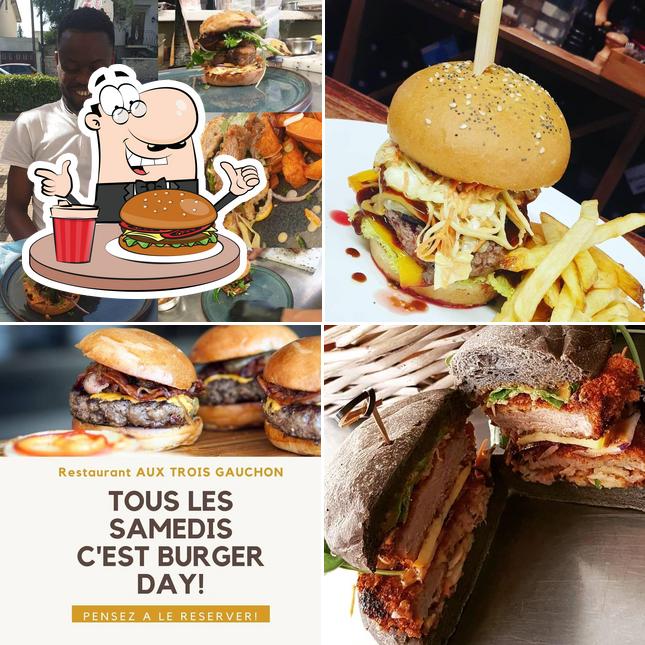Try out a burger at Aux Trois Gauchon