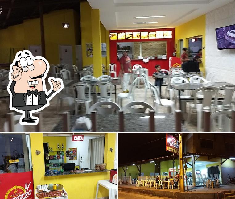 O interior do Terrazzo Pizzaria