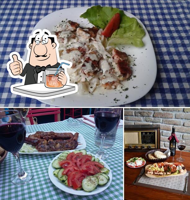 This is the image showing drink and food at Žar Mance - Kisačka 6