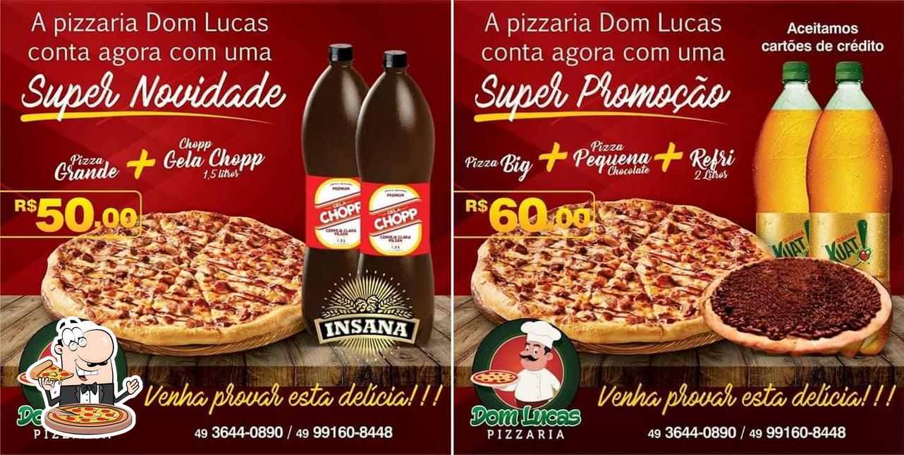 Escolha pizza no Pizzaria DOM LUCAS