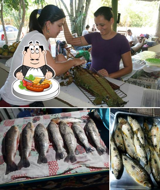 Entre diversos coisas, comida e exterior podem ser encontrados no Pesqueiro do Euclides