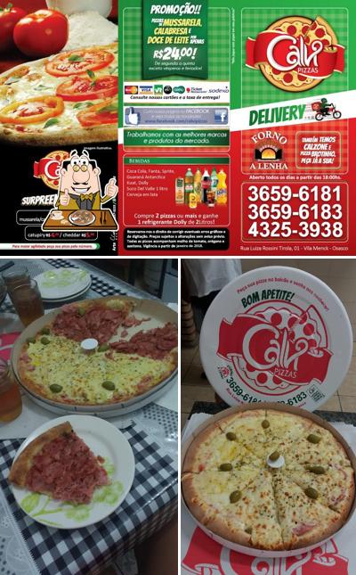 Experimente pizza no Pizzaria Calvi