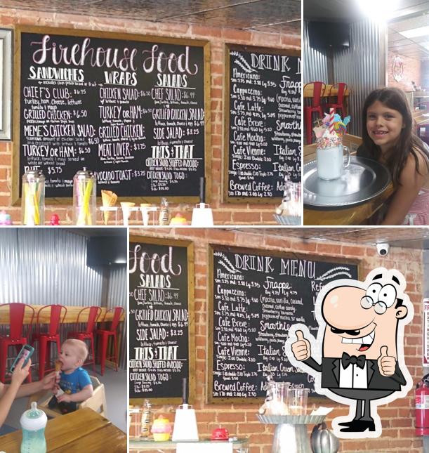 Firehouse Ice Cream and Coffee Cafe in Elkhart Restaurant menu and