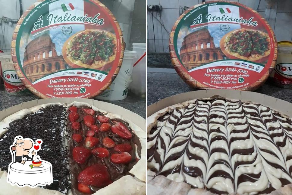 Pizzaria A Italianinha provê uma escolha de sobremesas