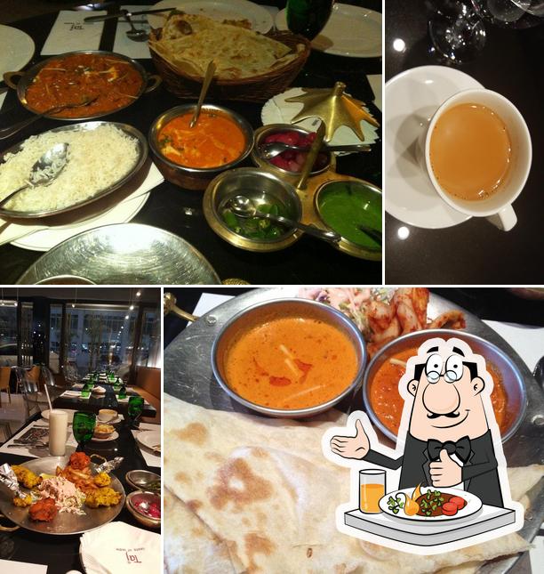 Food at Indian Restaurant Taj