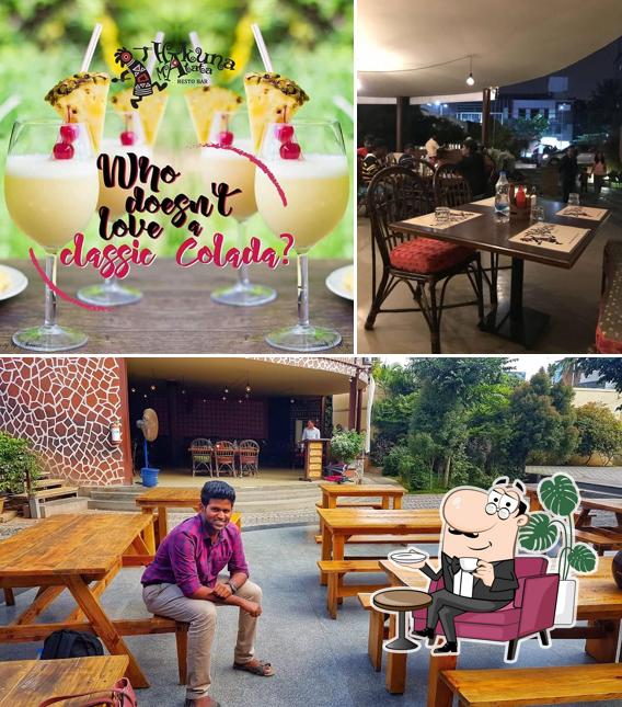 Take a seat at one of the tables at Hakuna Matata