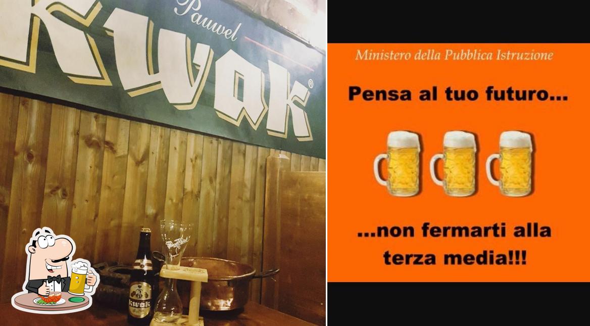 Puoi prenderti un rinfrescante bicchiere di birra chiara o scura