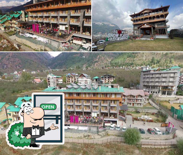 Check out how Snow Flakes Resort And Spa Centrally Heated Luxury Resort looks outside
