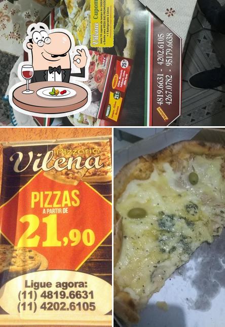 Comida em Pizzaria Vilena