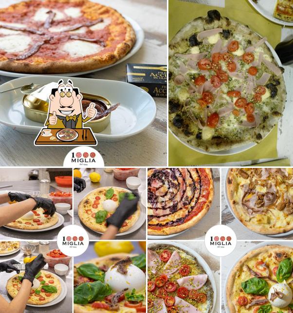 Kostet diverse Arten von Pizza