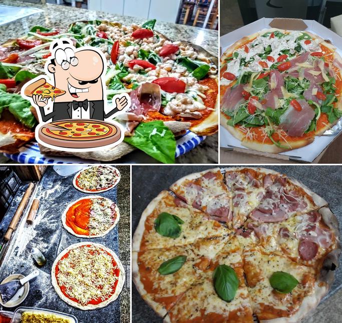 Peça diferentes tipos de pizza