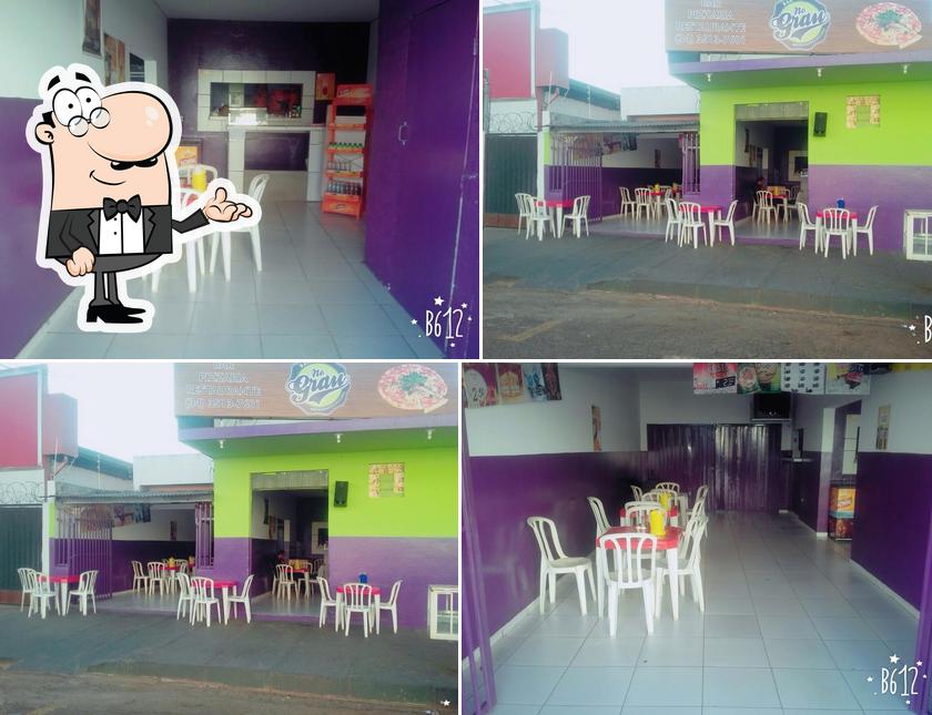 O interior do No grau Delivery Pizzaria