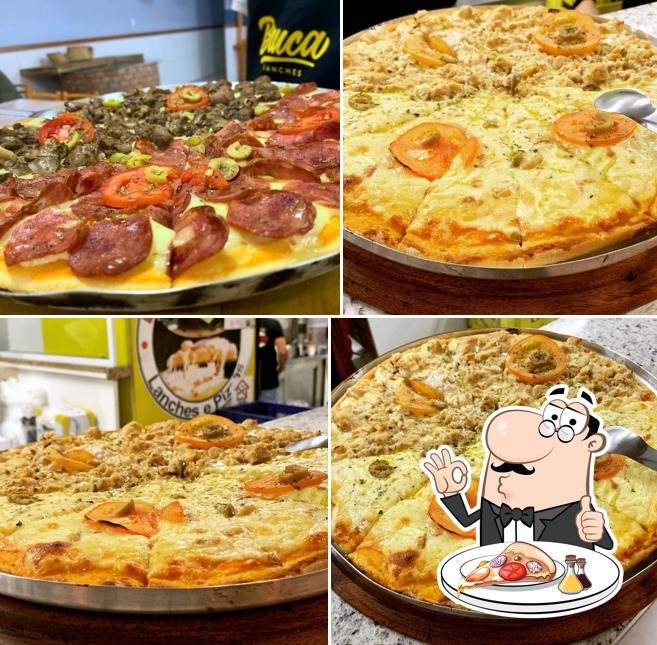 Escolha pizza no Bruca Lanches