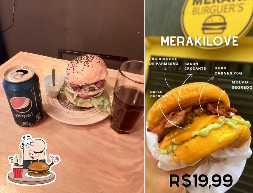 Consiga um hambúrguer no Meraki Burguers