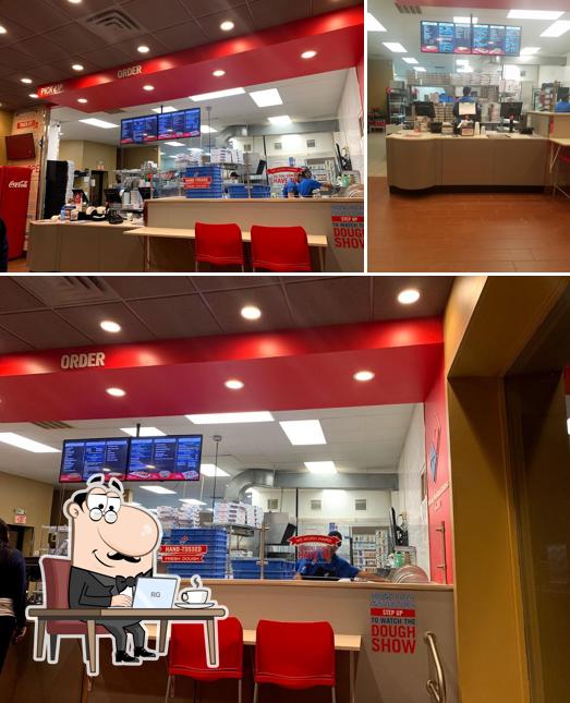 The interior of Domino's Pizza