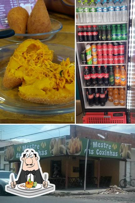 Esta é a imagem apresentando comida e bebida no Mestre Das Coxinhas