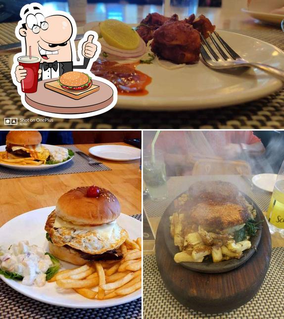 Try out a burger at Kobe Sizzlers