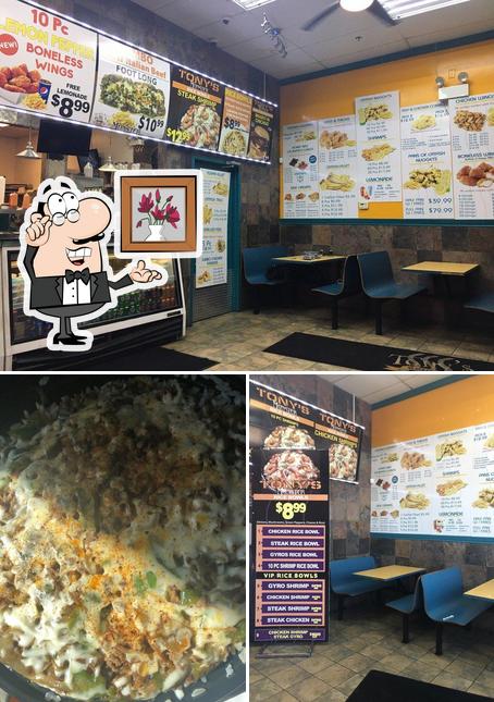 The image of Tony's Phillysteak & Sharks Fish & Chicken’s interior and exterior
