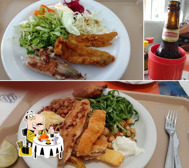 Esta é a imagem apresentando comida e cerveja no Restaurante Surubim: restaurante