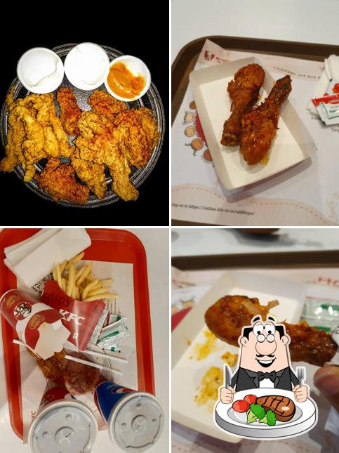 Try out meat dishes at KFC