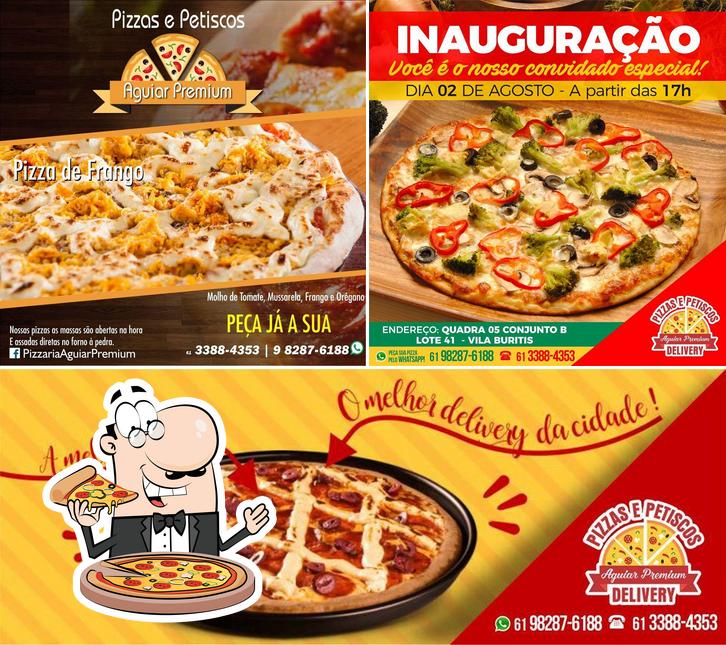 Escolha pizza no Pizzaria Aguiar Premium