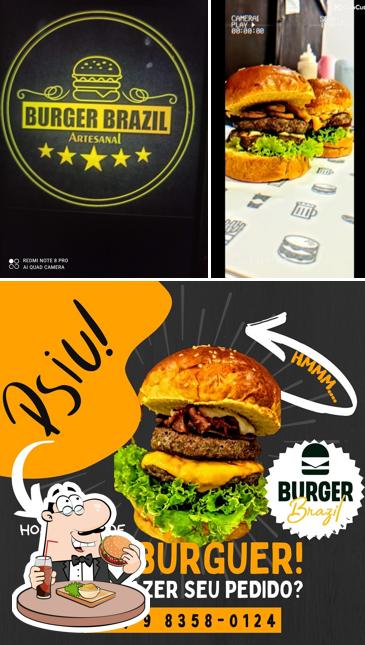 Hambúrguer em Burger Brazil Artesanal