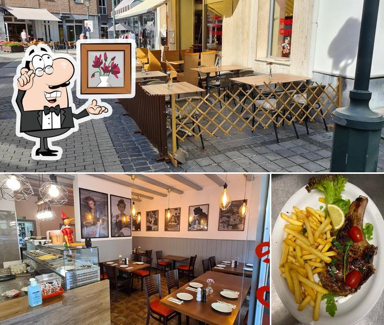 Parmi les différentes choses de la intérieur et la frites, une personne peut trouver sur Pizzeria Ristorante Pinocchio