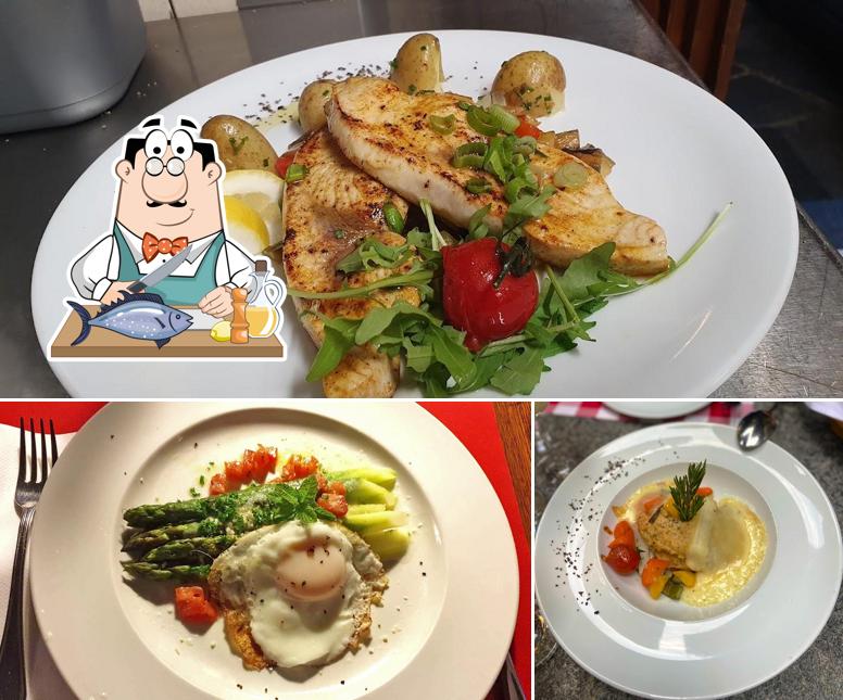 Salmone grigliato al Grotto al Capon, Brione sopra Minusio