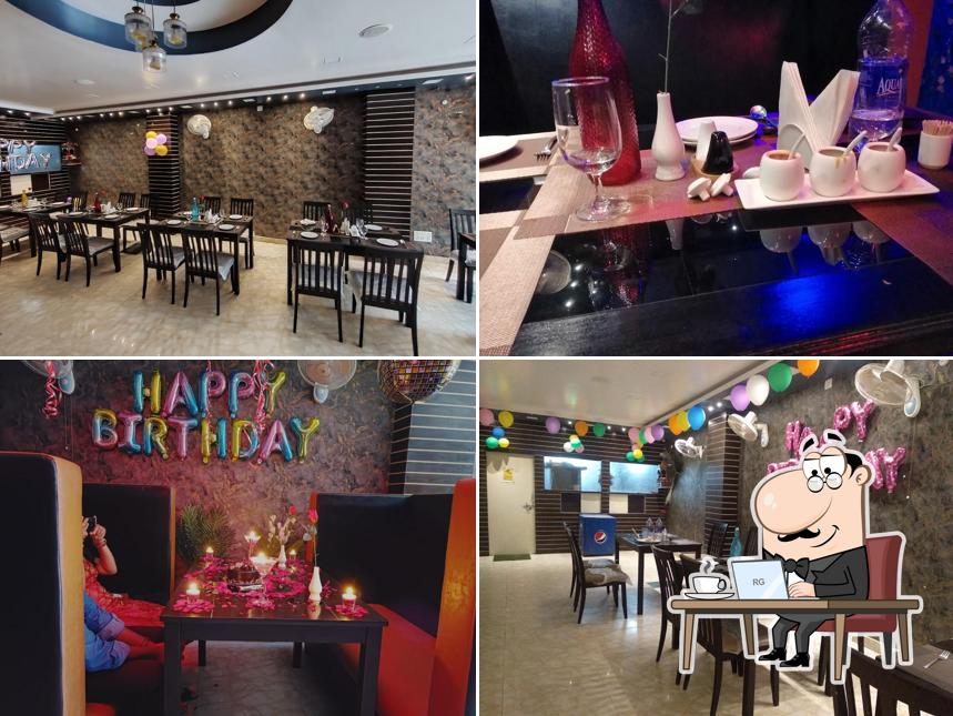 Take a seat at one of the tables at Moginis cake shop