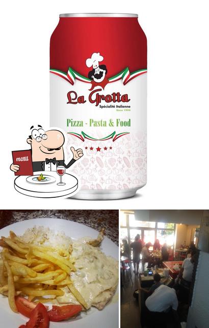 Parmi les diverses choses de la nourriture et la boisson, une personne peut trouver sur Restaurant La Grotta
