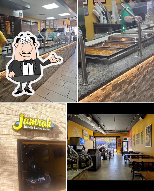 The interior of Jamrah Middle Eastern Cuisine